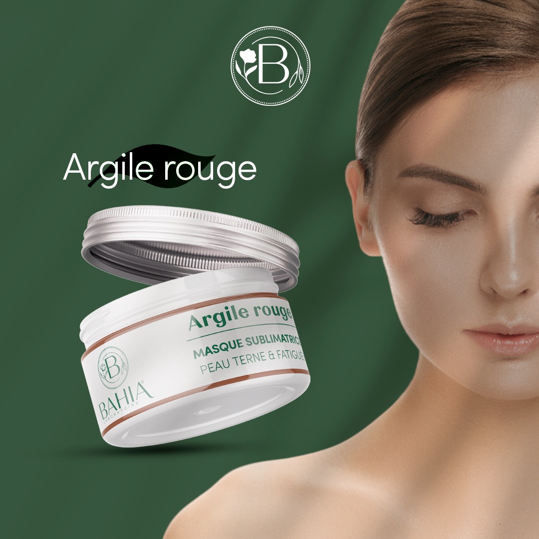 Redonnez de leclat a votre peau avec largile rouge bio certifiee chez Bahia🌟✨. Riche en miner